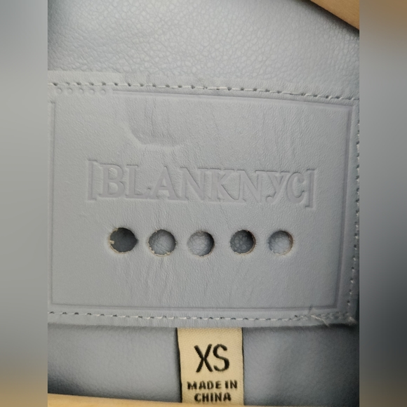 Blank NYC eco leather moto jacket XS new - Picture 3 of 4